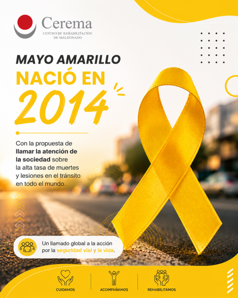 Placa de CEREMA sobre el origen de Mayo Amarillo en 2014