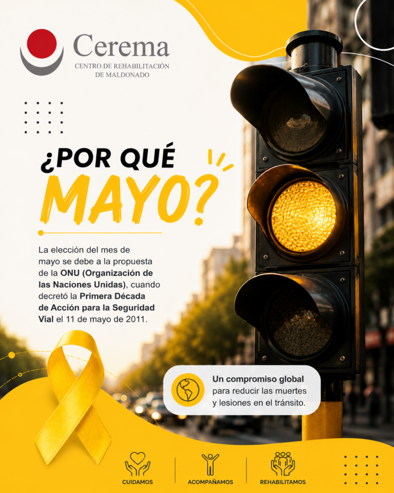 Placa de CEREMA que explica por que la campaña se realiza en mayo