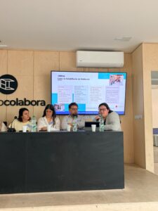 Integrantes de la mesa durante la exposición de información institucional de CEREMA en Espacio Colabora.